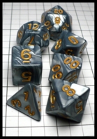 Dice : Dice - Dice Sets - QMay Gray Swirl with Yellow Numerals - Amazon 2023